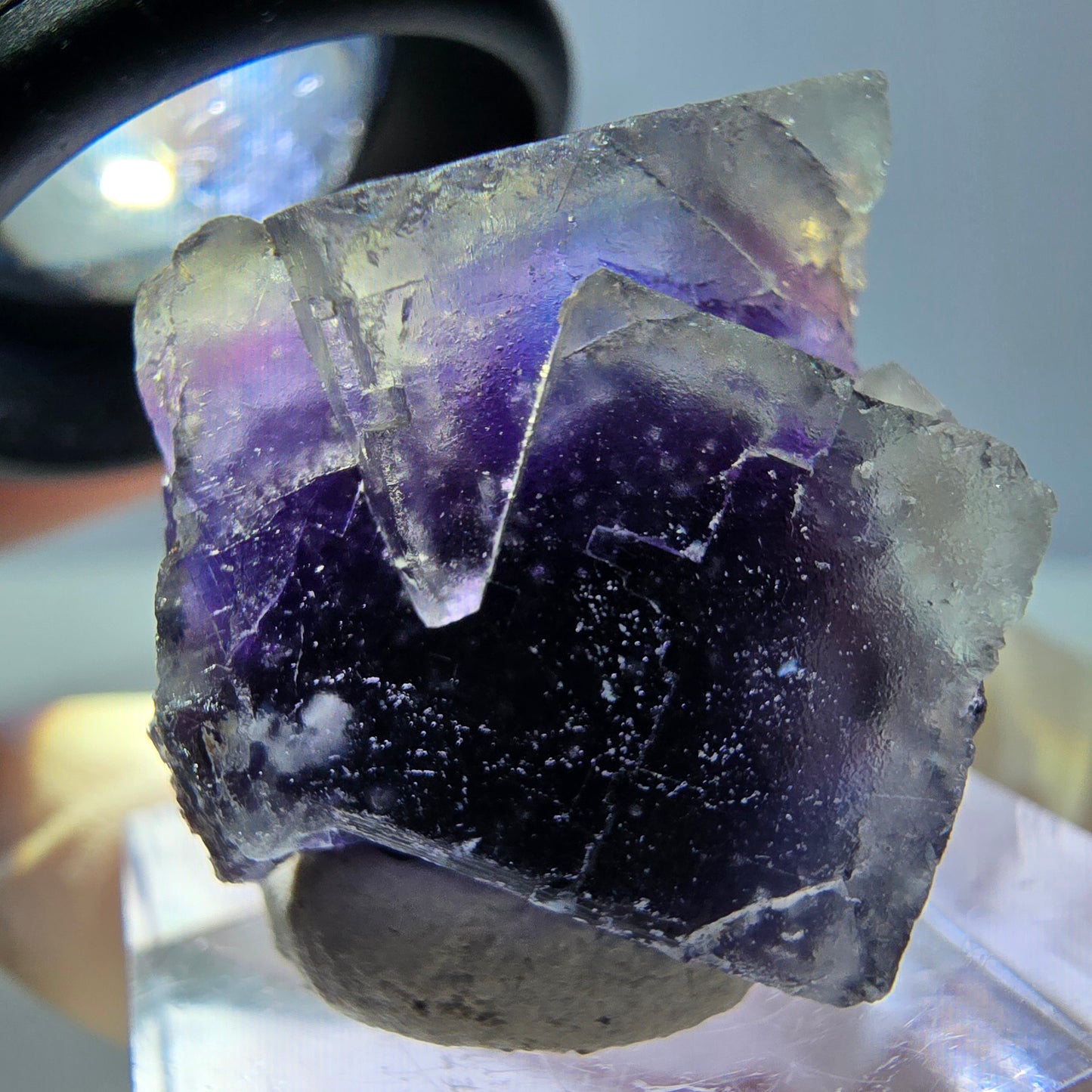 Phantom Fluorit Würfel Stufe, lila Okorusu, Namibia 24*23*23mm