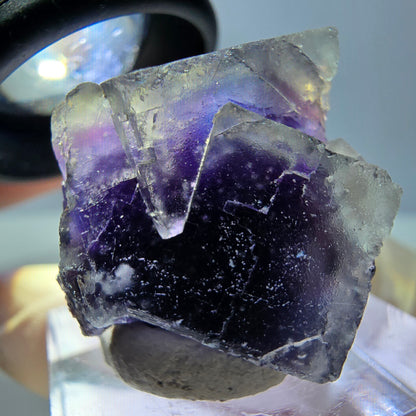 Phantom Fluorit Würfel Stufe, lila Okorusu, Namibia 24*23*23mm