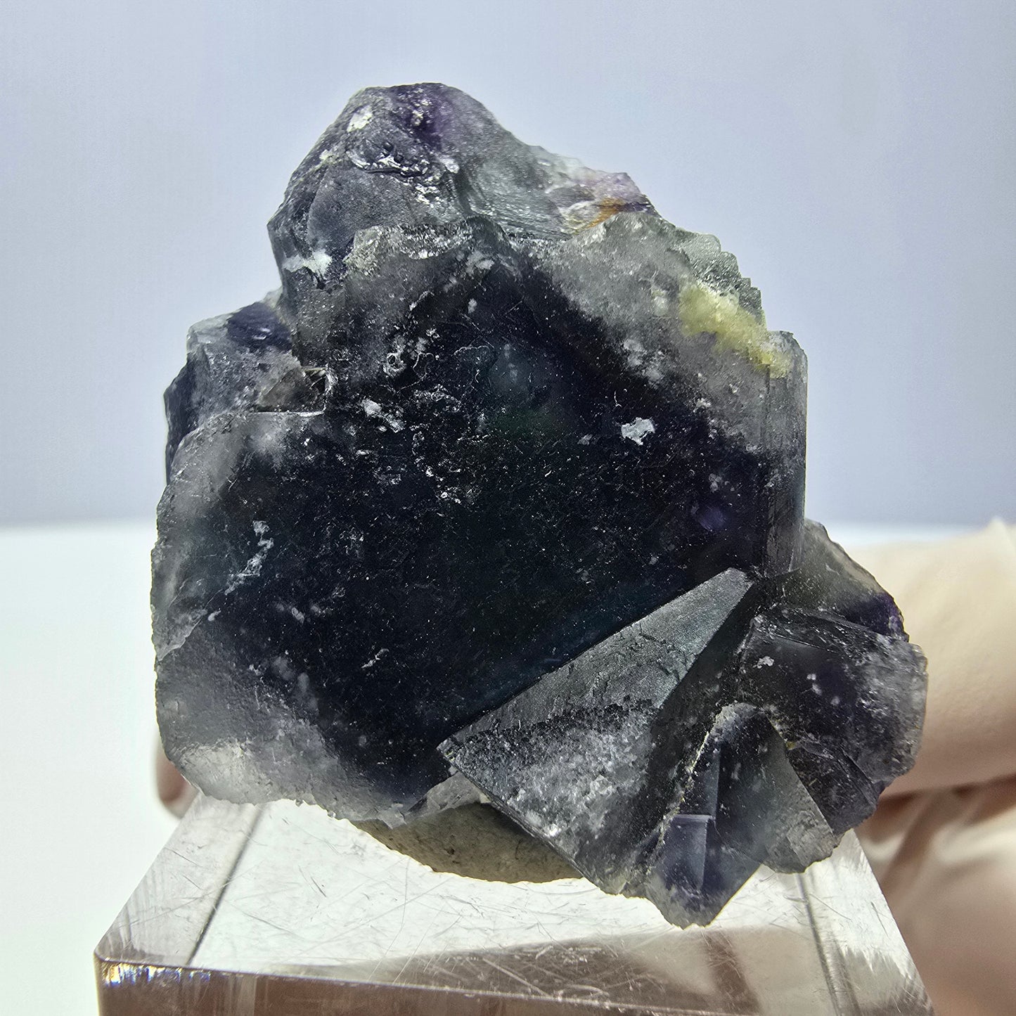 Phantom Fluorit Würfel Stufe, grün lila Okorusu, Namibia 36*32*23mm