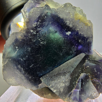 Phantom Fluorit Würfel Stufe, grün lila Okorusu, Namibia 36*32*23mm
