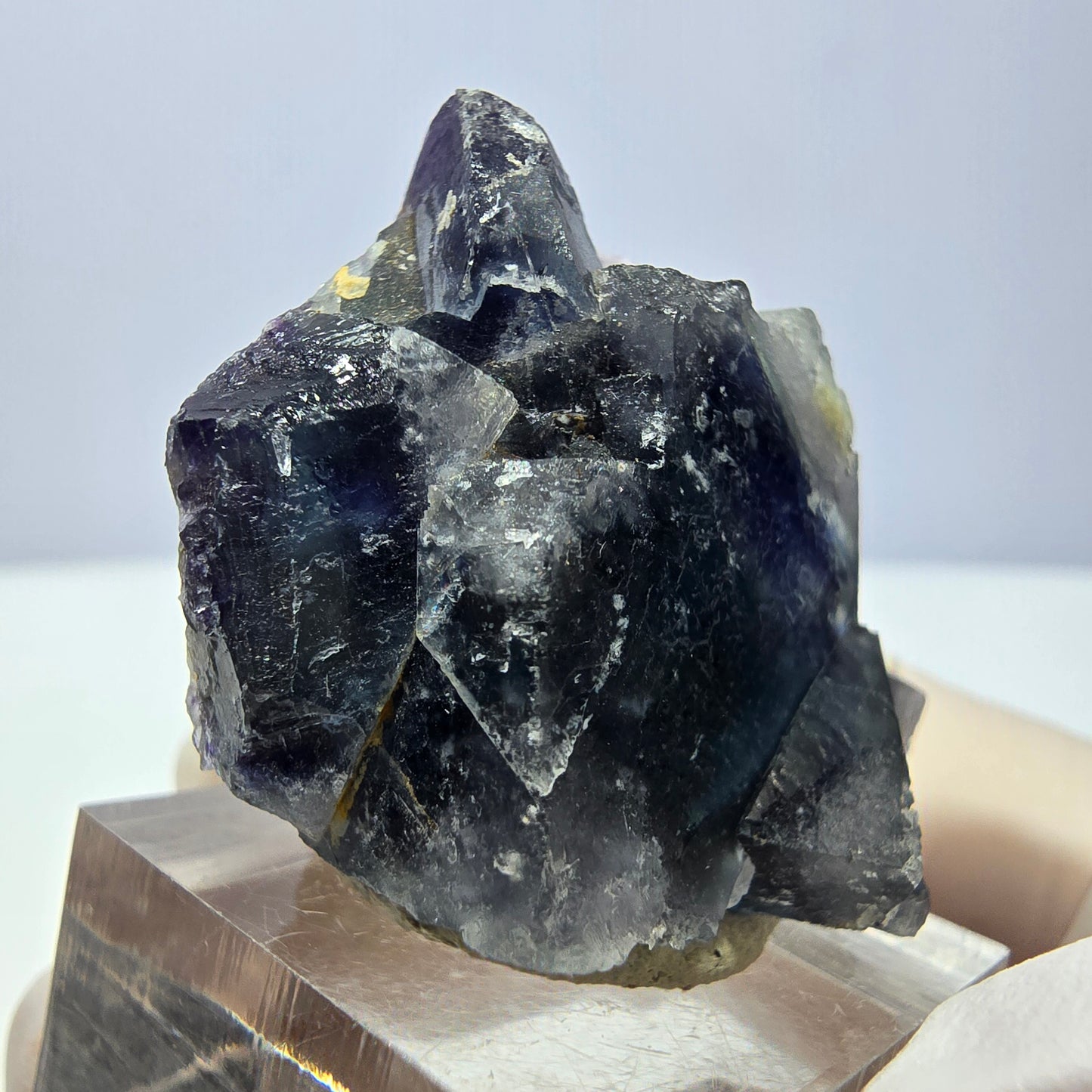 Phantom Fluorit Würfel Stufe, grün lila Okorusu, Namibia 36*32*23mm