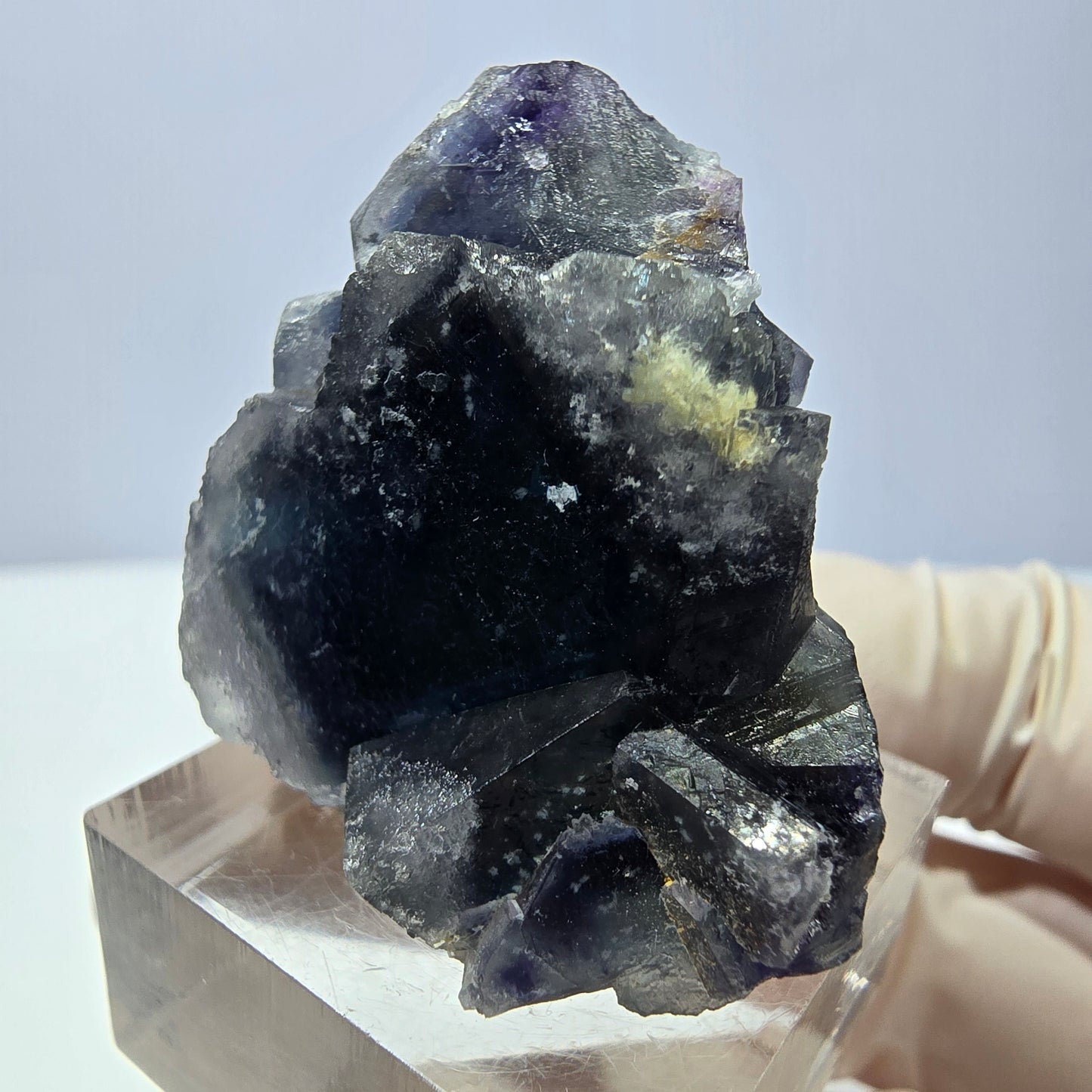 Phantom Fluorit Würfel Stufe, grün lila Okorusu, Namibia 36*32*23mm