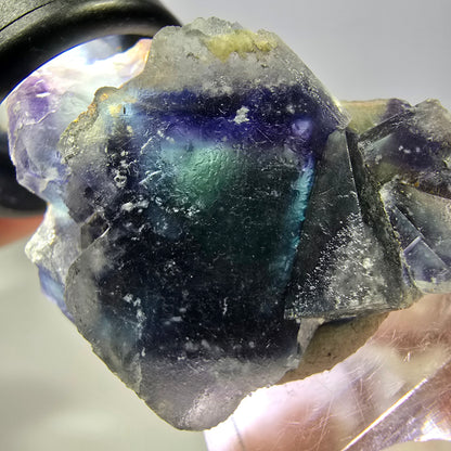 Phantom Fluorit Würfel Stufe, grün lila Okorusu, Namibia 36*32*23mm
