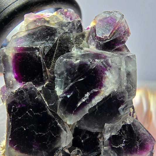 Phantom Fluorit Würfel Stufe, lila Okorusu, Namibia 41*29*15mm