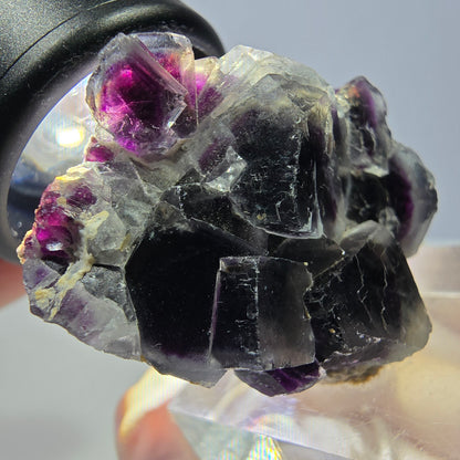 Phantom Fluorit Würfel Stufe, lila Okorusu, Namibia 41*29*15mm