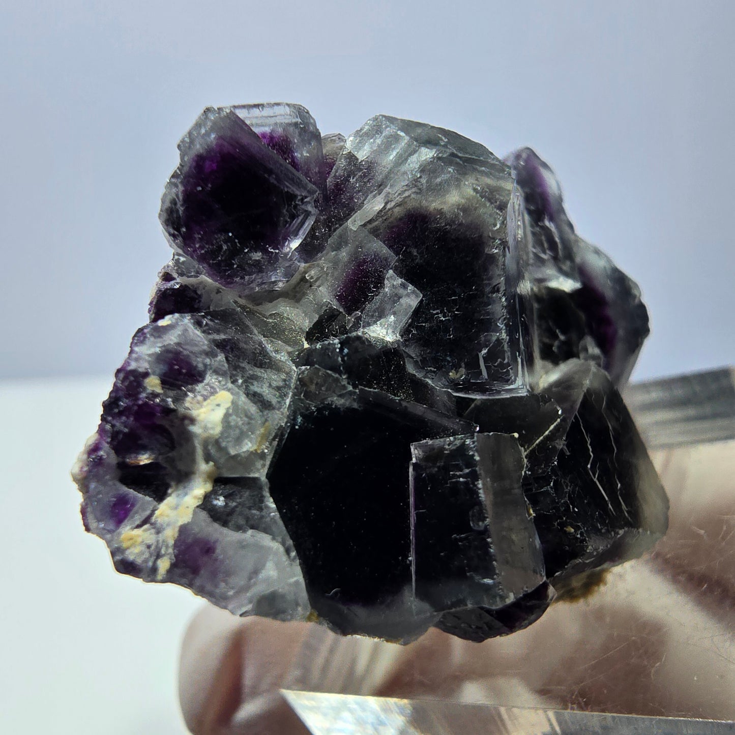 Phantom Fluorit Würfel Stufe, lila Okorusu, Namibia 41*29*15mm