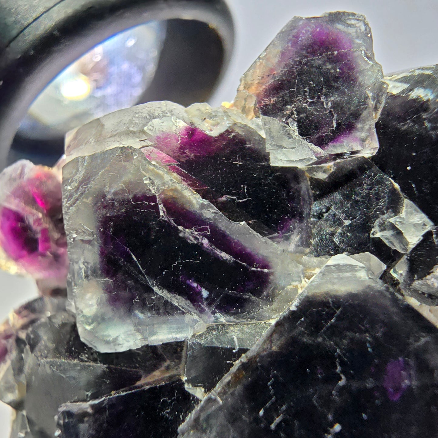 Phantom Fluorit Würfel Stufe, lila Okorusu, Namibia 41*29*15mm