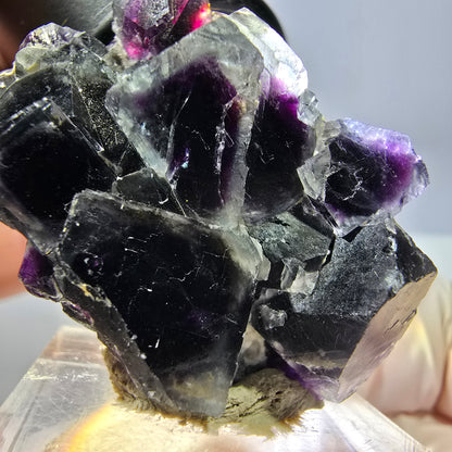 Phantom Fluorit Würfel Stufe, lila Okorusu, Namibia 41*29*15mm