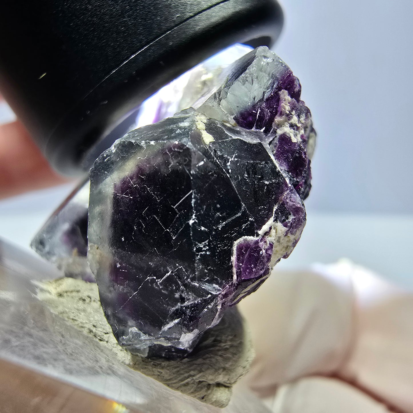 Phantom Fluorit Würfel Stufe, lila Okorusu, Namibia 41*29*15mm