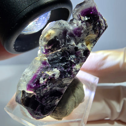 Phantom Fluorit Würfel Stufe, lila Okorusu, Namibia 41*29*15mm
