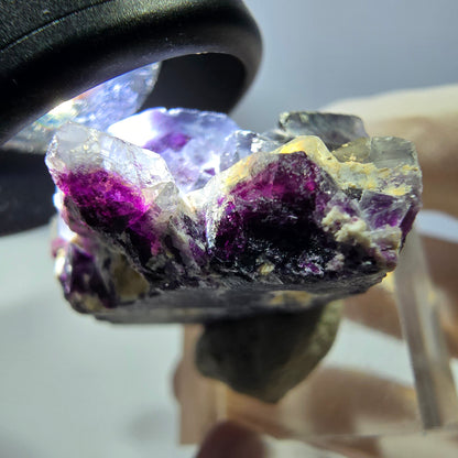 Phantom Fluorit Würfel Stufe, lila Okorusu, Namibia 41*29*15mm