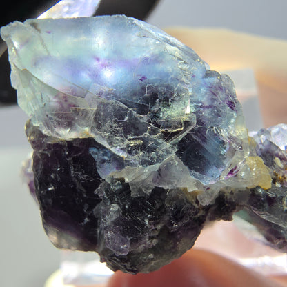 Phantom Fluorit Würfel Stufe, grün lila Okorusu, Namibia 34*21*19mm
