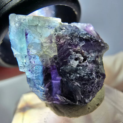 Phantom Fluorit Würfel Stufe, grün lila Okorusu, Namibia 34*21*19mm