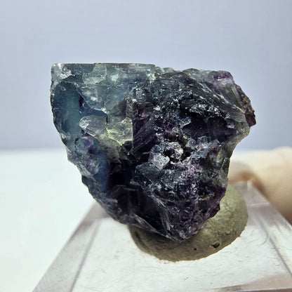 Phantom Fluorit Würfel Stufe, grün lila Okorusu, Namibia 34*21*19mm