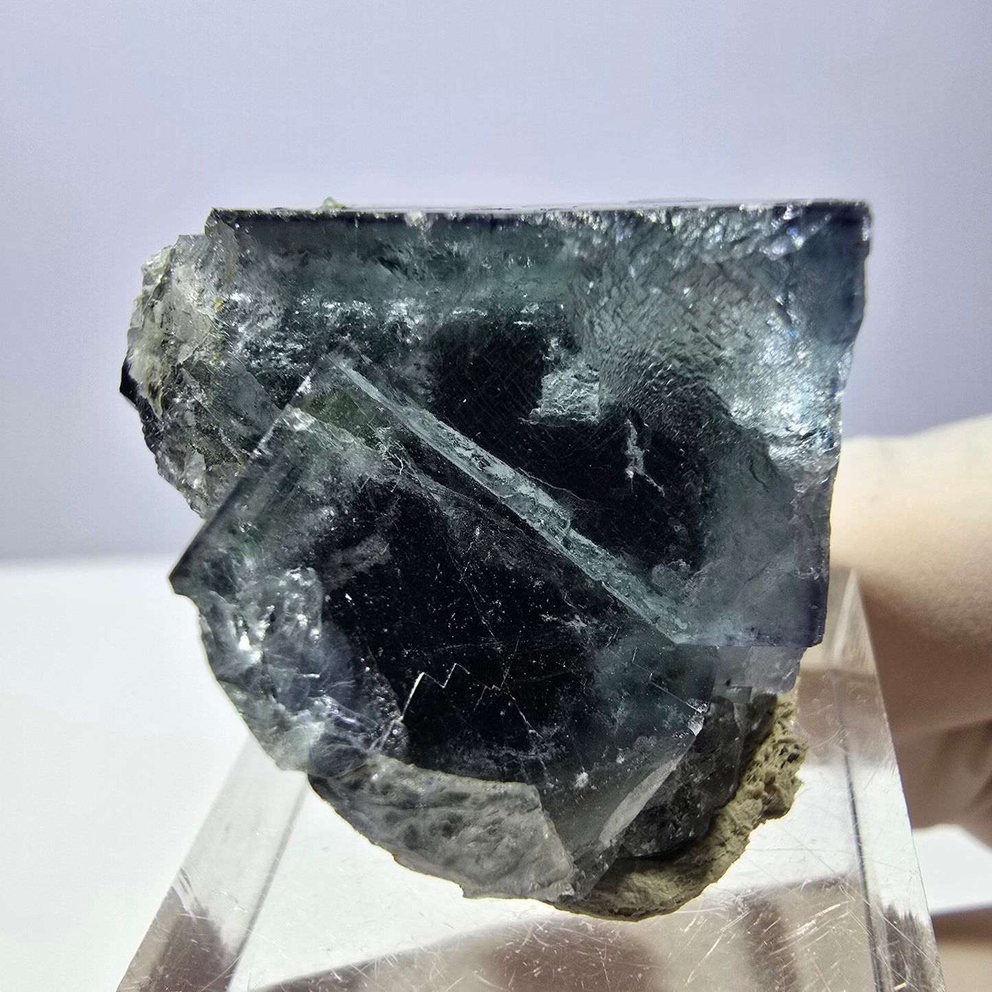 Phantom Fluorit Würfel Stufe, grün lila Okorusu, Namibia 33*30*23mm