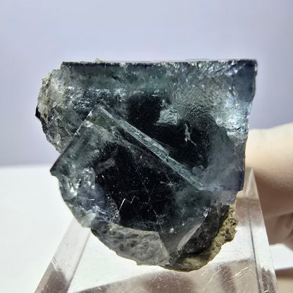 Phantom Fluorit Würfel Stufe, grün lila Okorusu, Namibia 33*30*23mm
