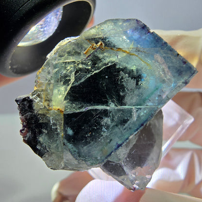 Phantom Fluorit Würfel Stufe, grün lila Okorusu, Namibia 33*30*23mm