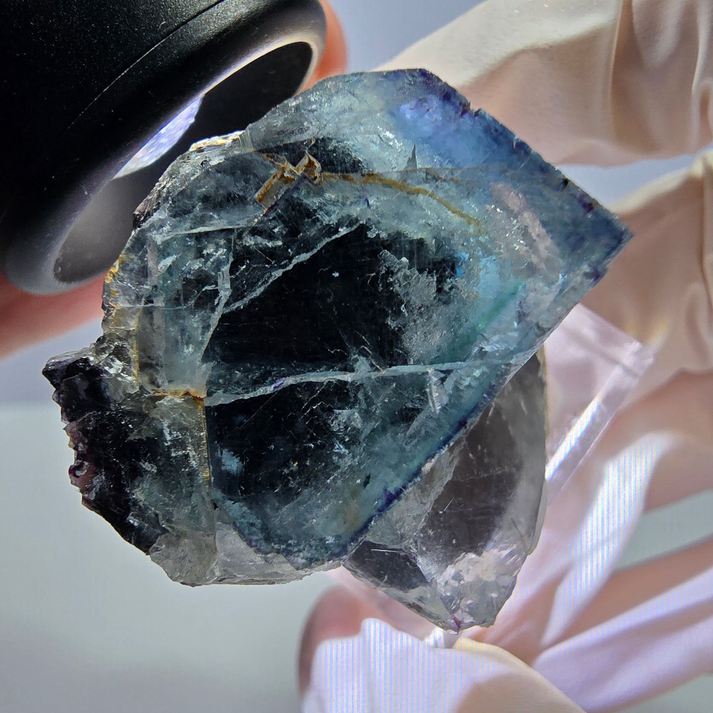 Phantom Fluorit Würfel Stufe, grün lila Okorusu, Namibia 33*30*23mm