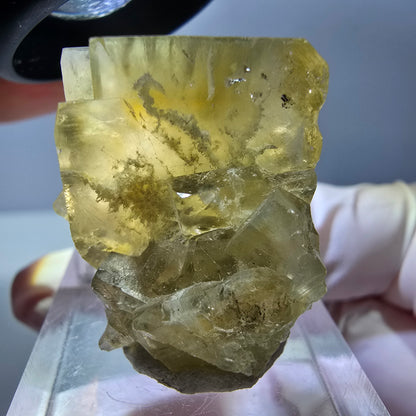 Phantom Fluorit Würfel Stufe, gelb Okorusu, Namibia 28*27*22mm