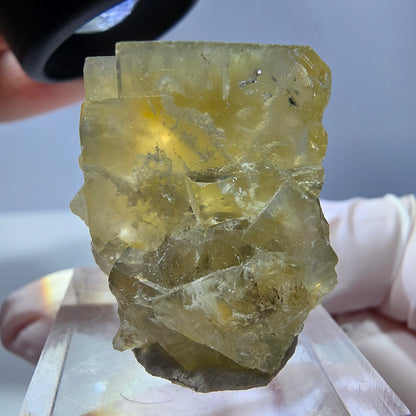 Phantom Fluorit Würfel Stufe, gelb Okorusu, Namibia 28*27*22mm