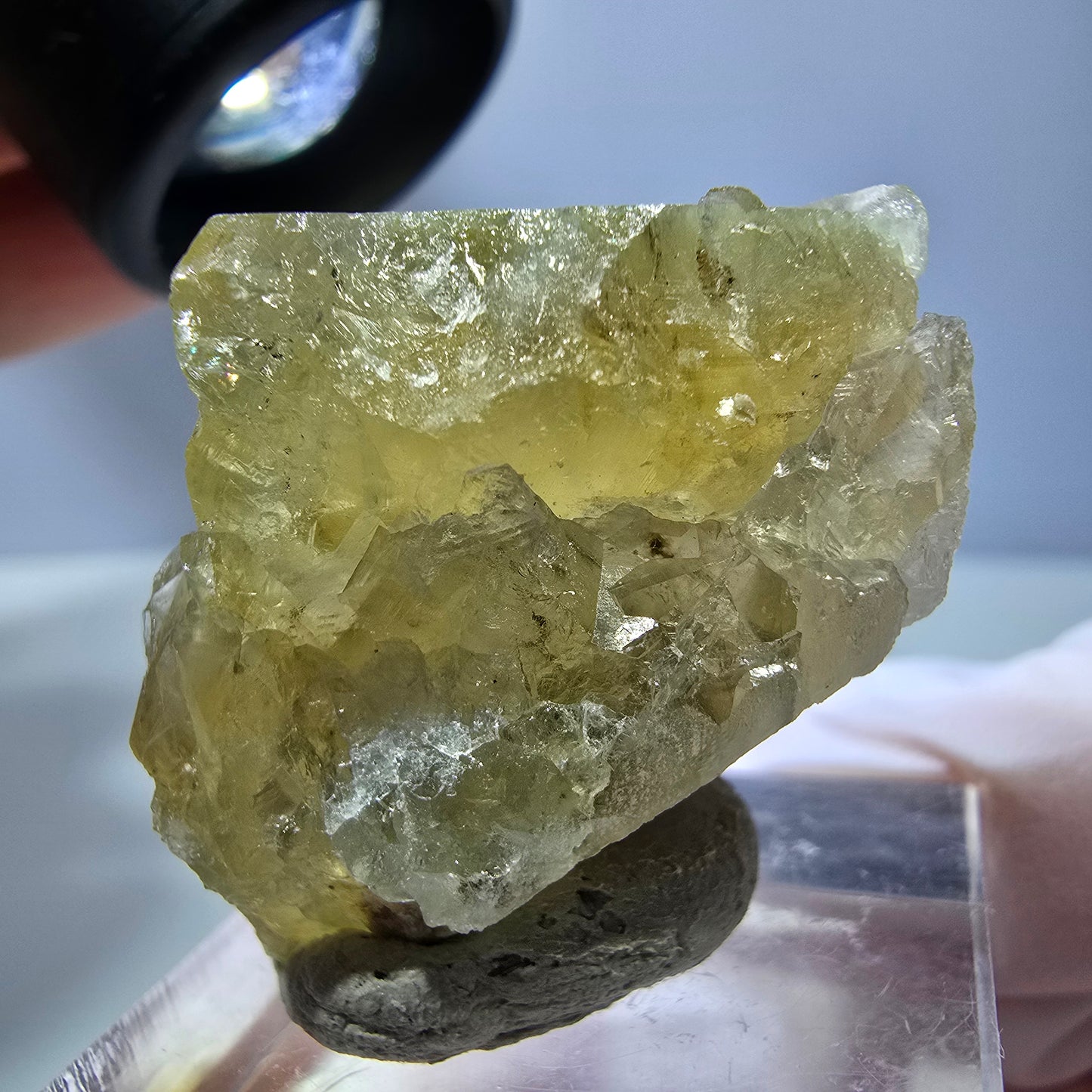 Phantom Fluorit Würfel Stufe, gelb Okorusu, Namibia 28*27*22mm