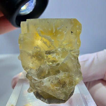 Phantom Fluorit Würfel Stufe, gelb Okorusu, Namibia 28*27*22mm