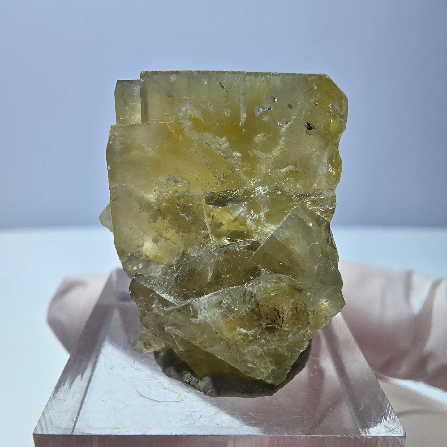 Phantom Fluorit Würfel Stufe, gelb Okorusu, Namibia 28*27*22mm