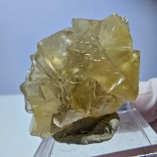 Phantom Fluorit Würfel Stufe, gelb Okorusu, Namibia 39*25*19mm