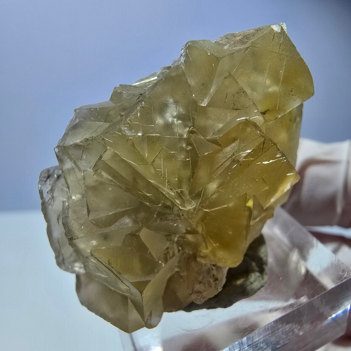 Phantom Fluorit Würfel Stufe, gelb Okorusu, Namibia 39*25*19mm
