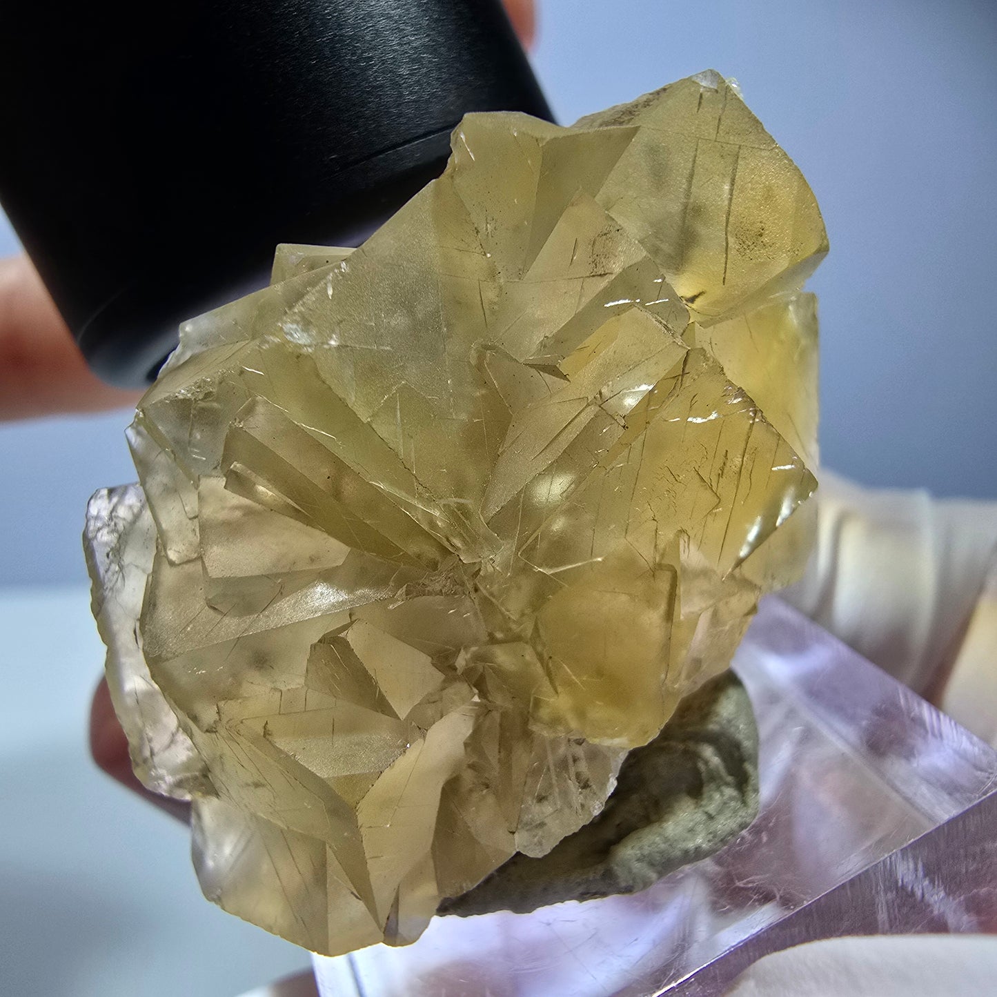 Phantom Fluorit Würfel Stufe, gelb Okorusu, Namibia 39*25*19mm