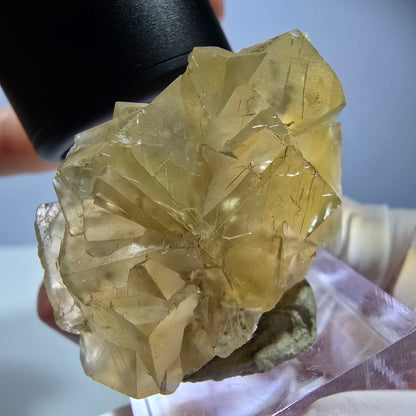 Phantom Fluorit Würfel Stufe, gelb Okorusu, Namibia 39*25*19mm