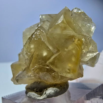Phantom Fluorit Würfel Stufe, gelb Okorusu, Namibia 39*25*19mm