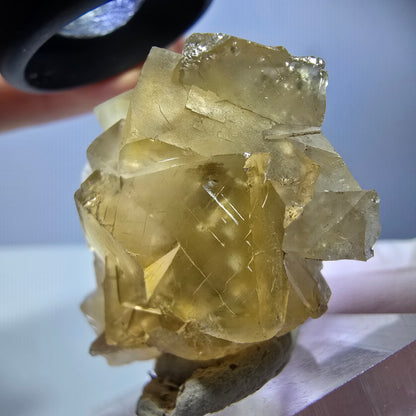 Phantom Fluorit Würfel Stufe, gelb Okorusu, Namibia 39*25*19mm