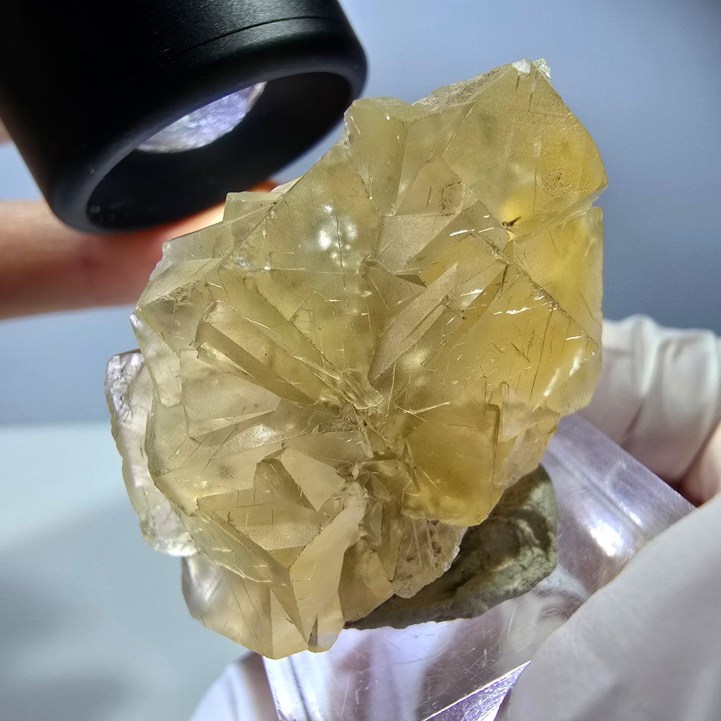 Phantom Fluorit Würfel Stufe, gelb Okorusu, Namibia 39*25*19mm
