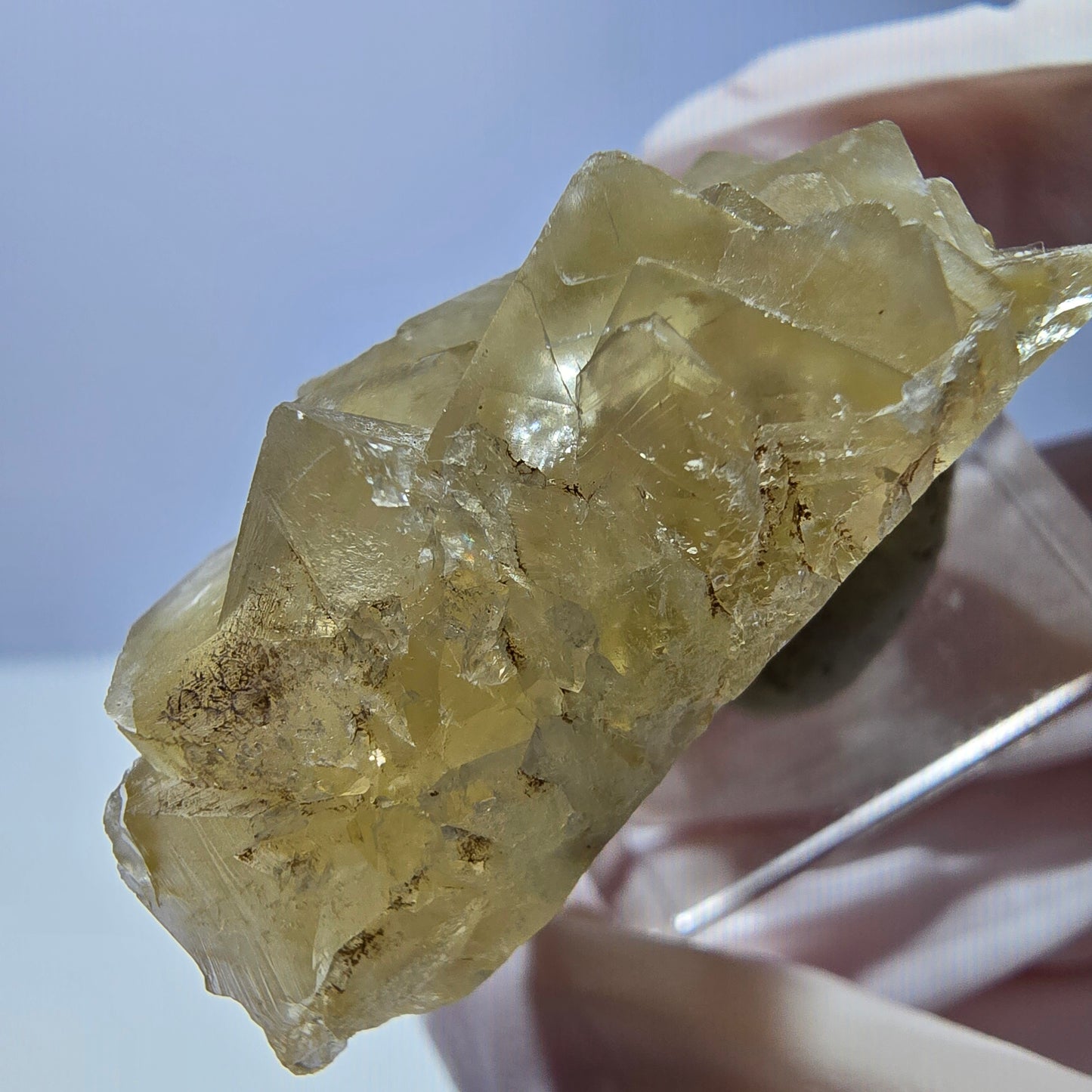 Phantom Fluorit Würfel Stufe, gelb Okorusu, Namibia 39*25*19mm