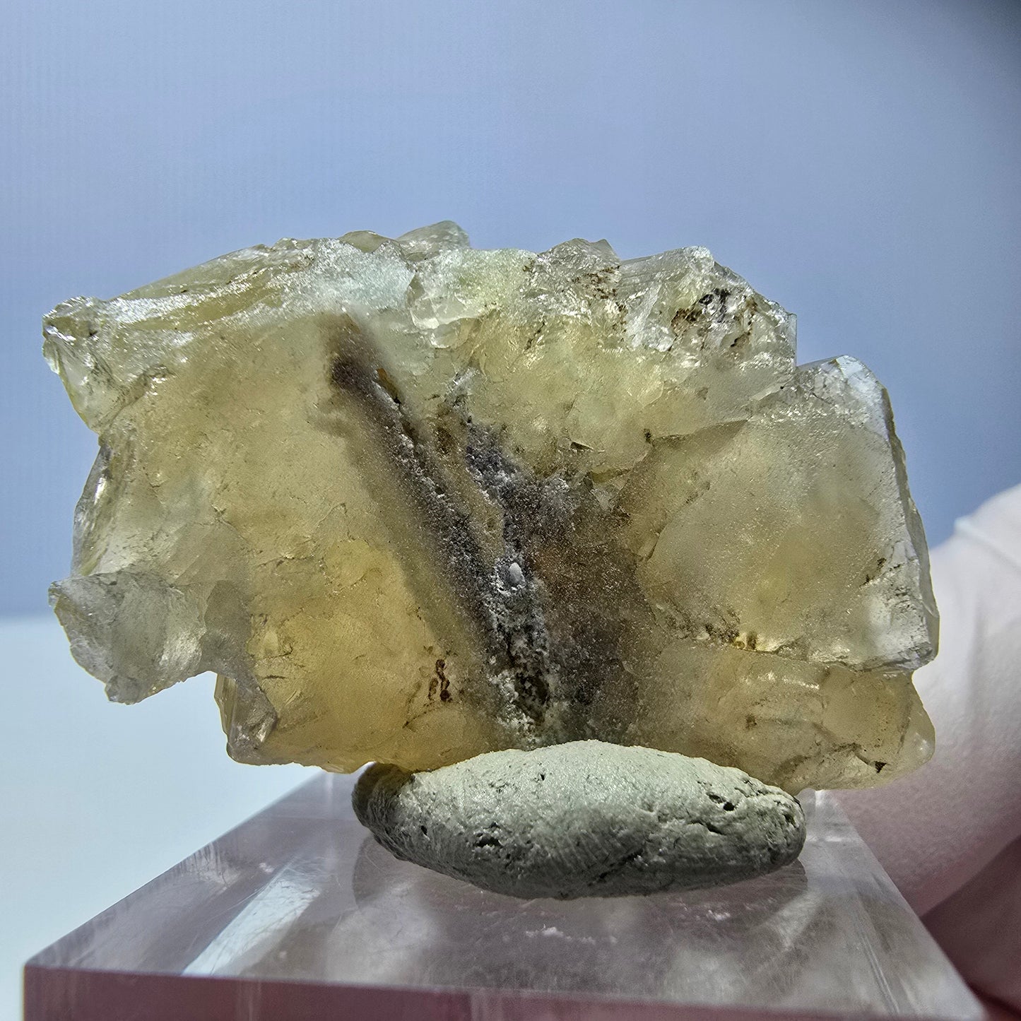 Phantom Fluorit Würfel Stufe, gelb Okorusu, Namibia 39*25*19mm