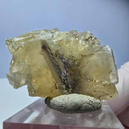 Phantom Fluorit Würfel Stufe, gelb Okorusu, Namibia 39*25*19mm