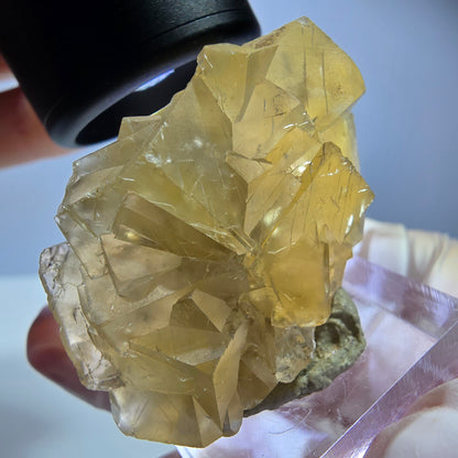 Phantom Fluorit Würfel Stufe, gelb Okorusu, Namibia 39*25*19mm