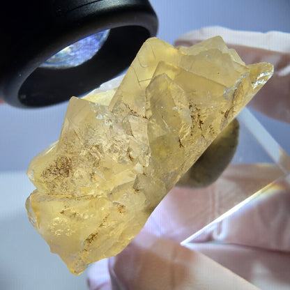 Phantom Fluorit Würfel Stufe, gelb Okorusu, Namibia 39*25*19mm