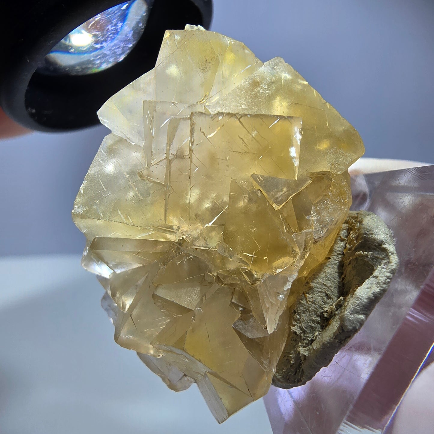 Phantom Fluorit Würfel Stufe, gelb Okorusu, Namibia 39*25*19mm