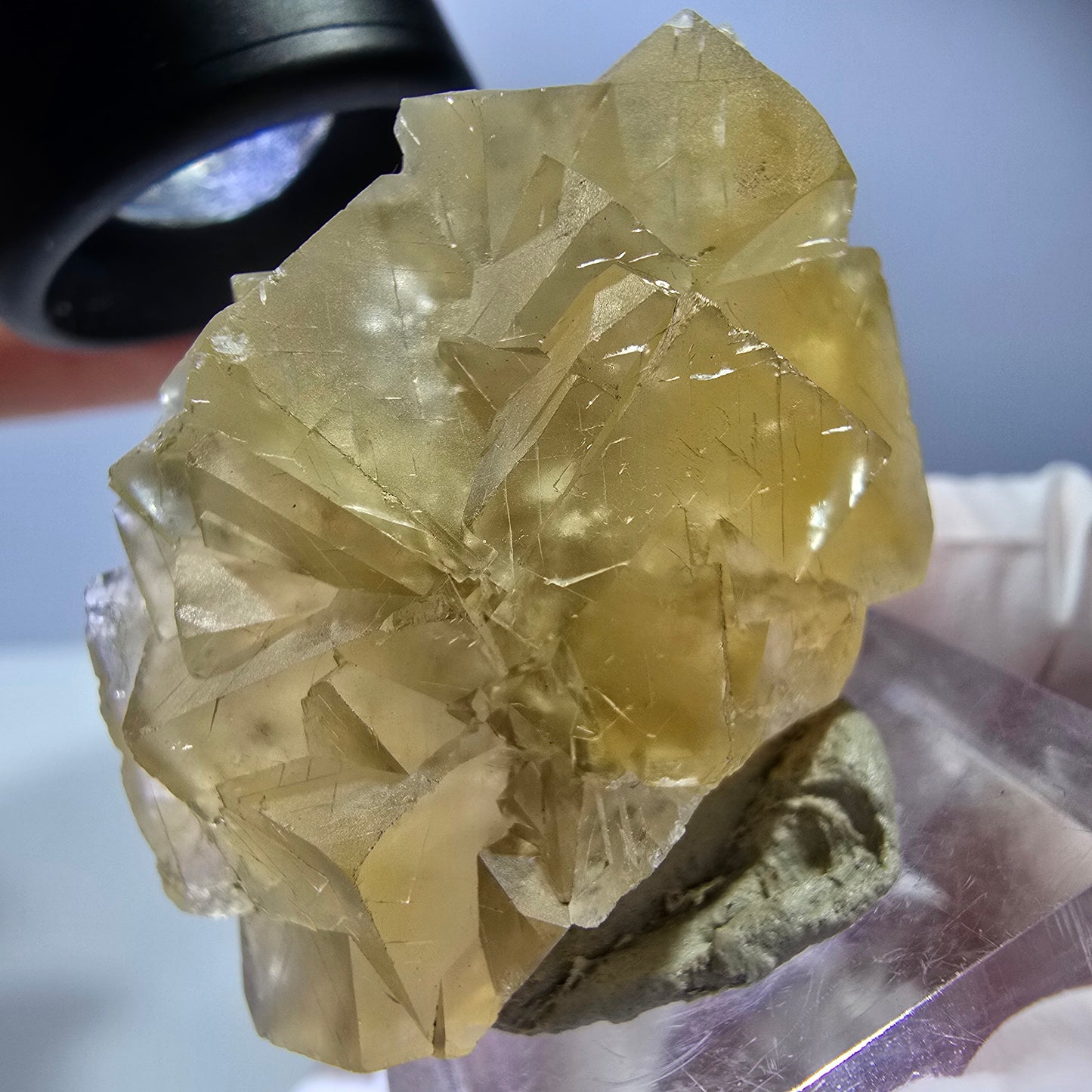 Phantom Fluorit Würfel Stufe, gelb Okorusu, Namibia 39*25*19mm