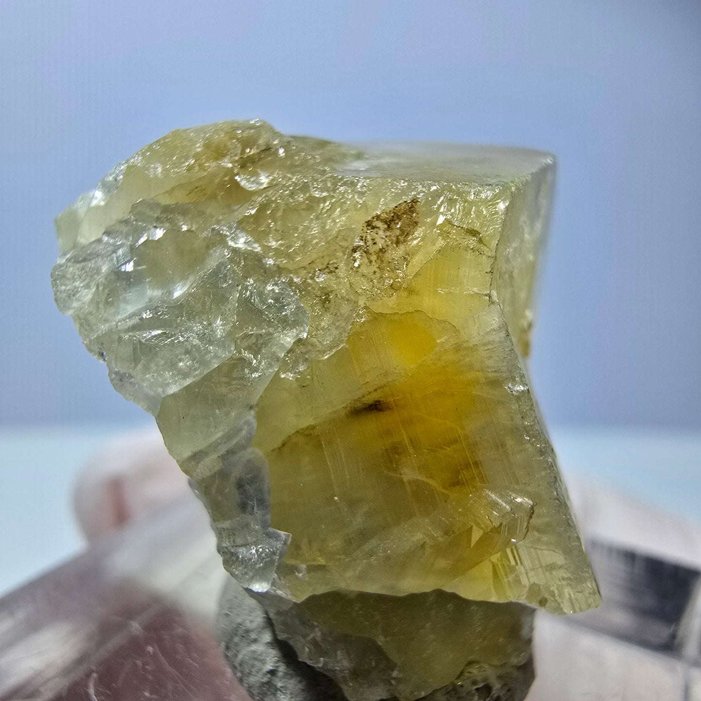 Phantom Fluorit Würfel Stufe, gelb Okorusu, Namibia 26*18*18mm
