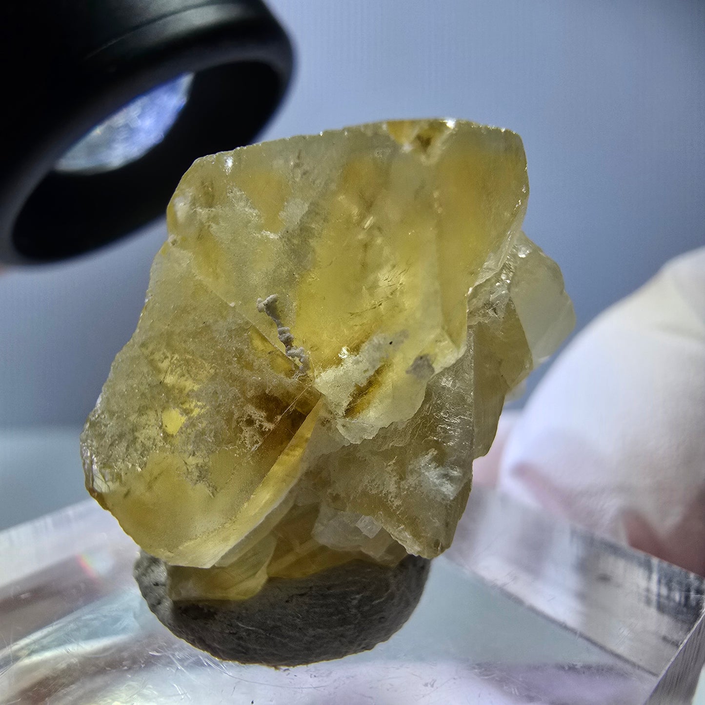 Phantom Fluorit Würfel Stufe, gelb Okorusu, Namibia 26*18*18mm