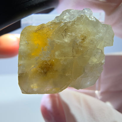 Phantom Fluorit Würfel Stufe, gelb Okorusu, Namibia 26*18*18mm