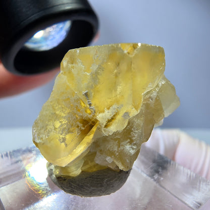 Phantom Fluorit Würfel Stufe, gelb Okorusu, Namibia 26*18*18mm