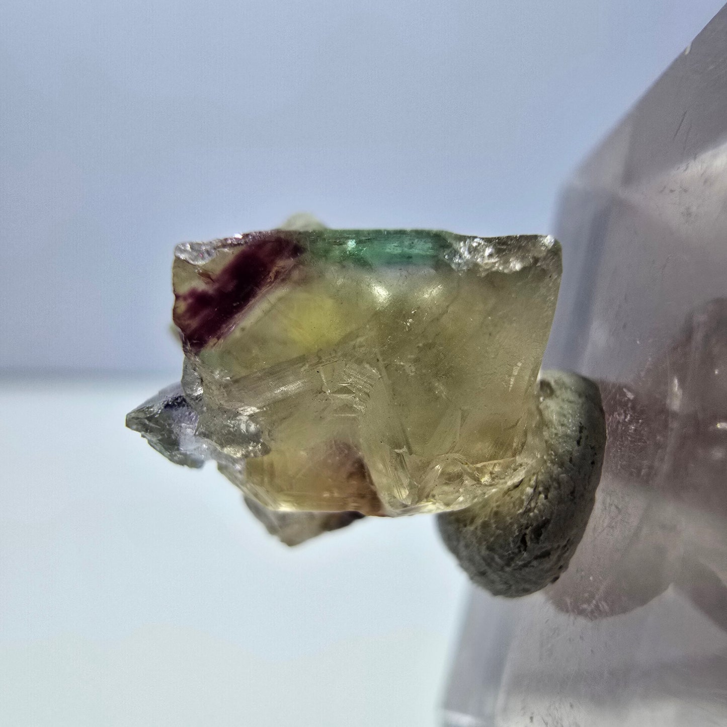 Phantom Fluorit Würfel Stufe, gelb lila Okorusu, Namibia 16*14*13mm