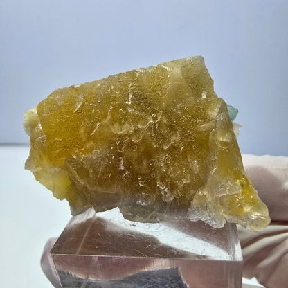 Phantom Fluorit Würfel Stufe, gelb grün Okorusu, Namibia 42*28*25mm