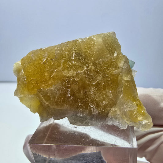 Phantom Fluorit Würfel Stufe, gelb grün Okorusu, Namibia 42*28*25mm