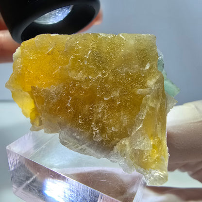 Phantom Fluorit Würfel Stufe, gelb grün Okorusu, Namibia 42*28*25mm