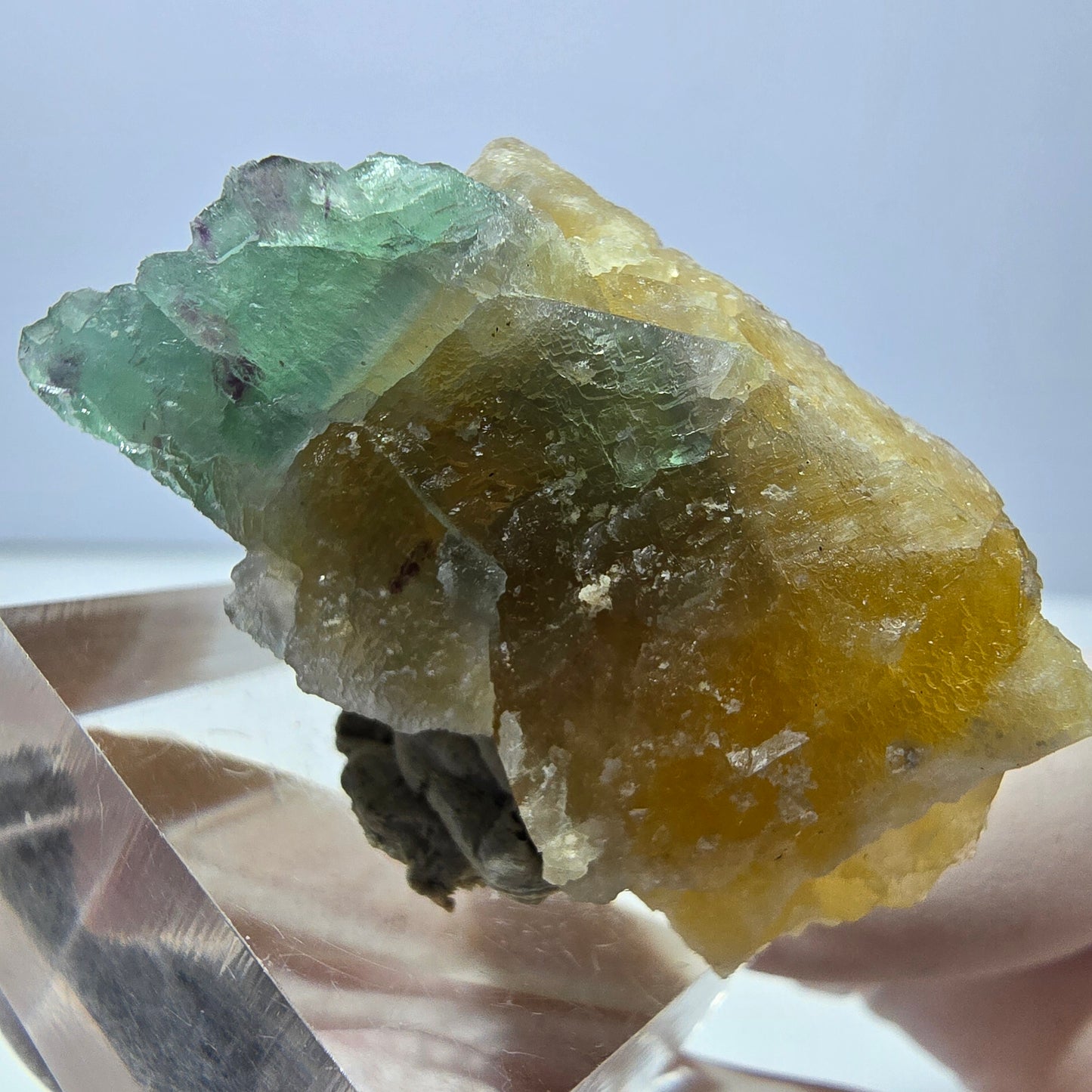 Phantom Fluorit Würfel Stufe, gelb grün Okorusu, Namibia 42*28*25mm
